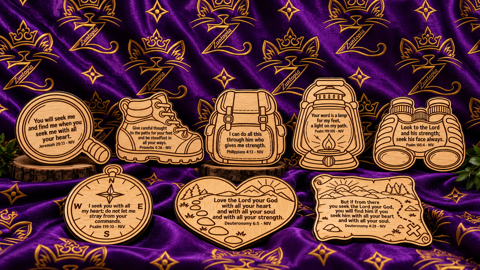 Explorer Scripture Wooden Paint Crafts – 8 Designs & Complete Set